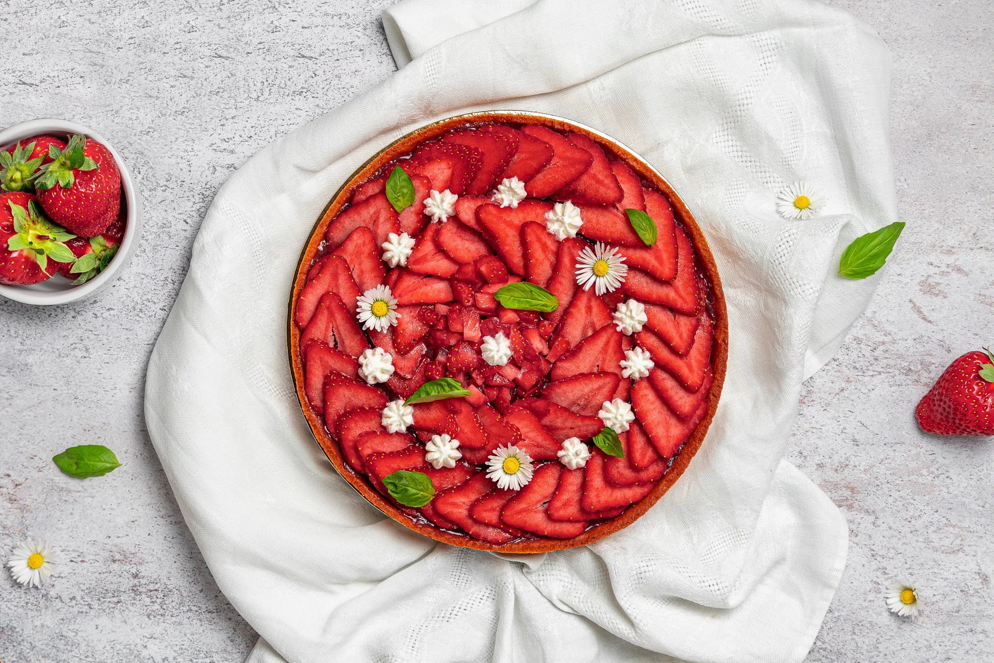 Une tarte aux fraises