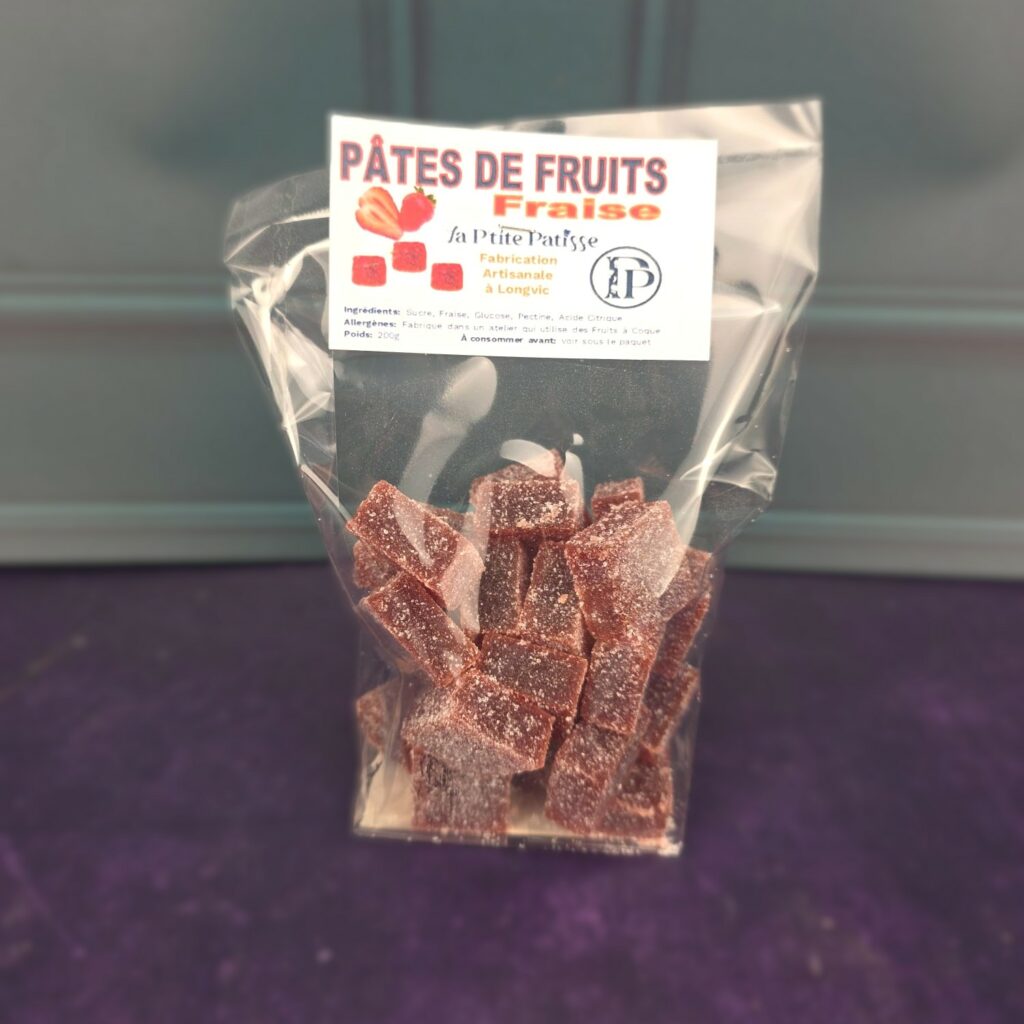 Pâte de fruits fraises