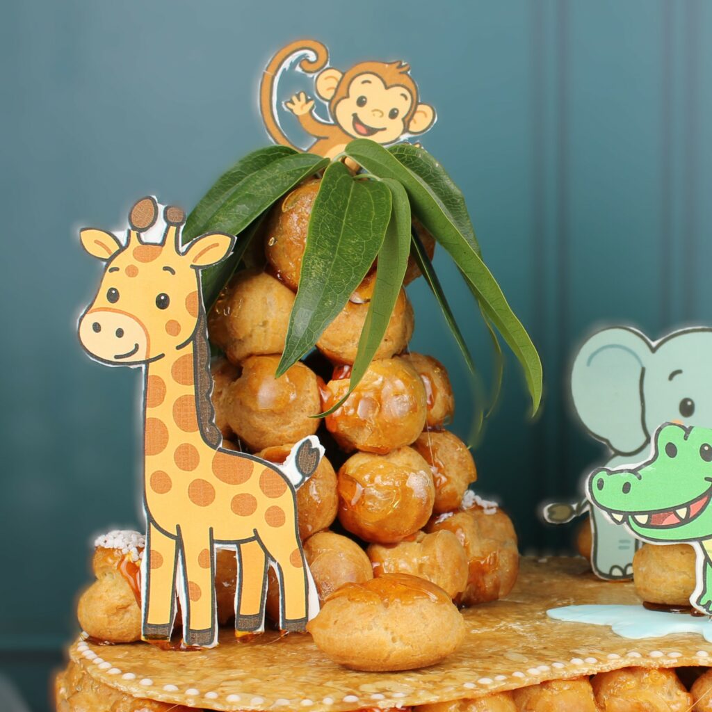 Pièce montée animaux de la savane