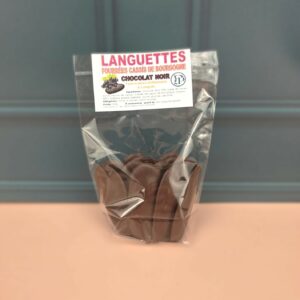 Languettes chocolat noir fourrées cassis de bourgogne – Image 2