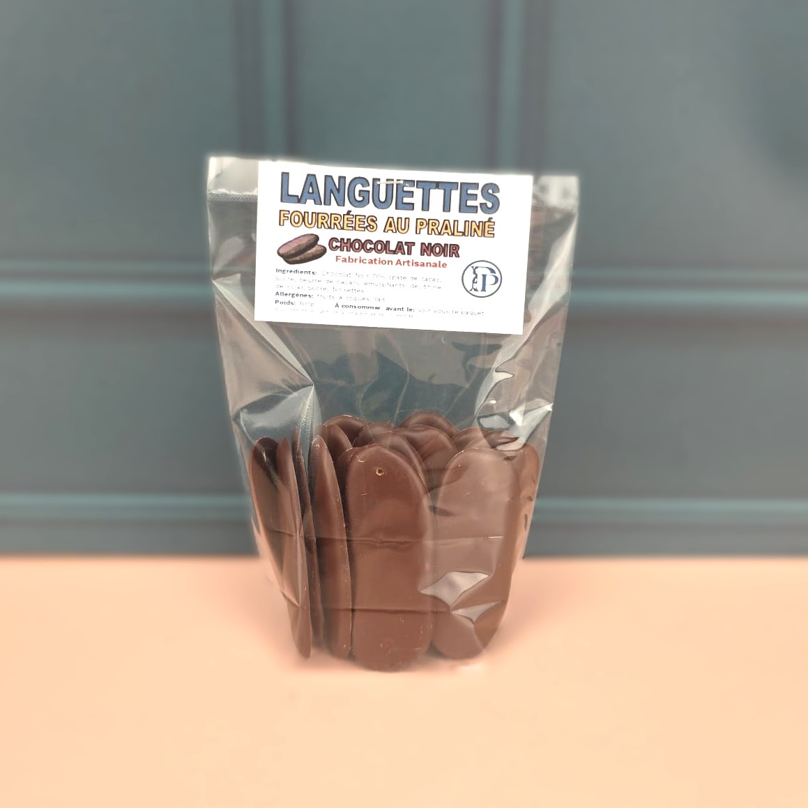 Languettes chocolat noir praliné – Image 2