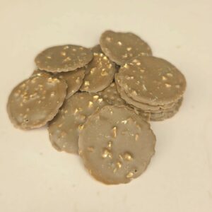 Palets chocolat au lait brisures d'amandes