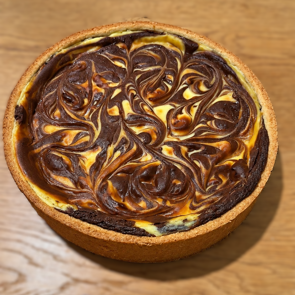 Flan marbré vanille-chocolat