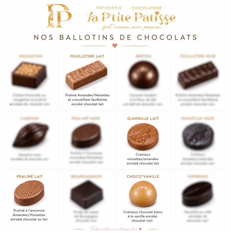 Ballotin de chocolats (chocolat au lait)